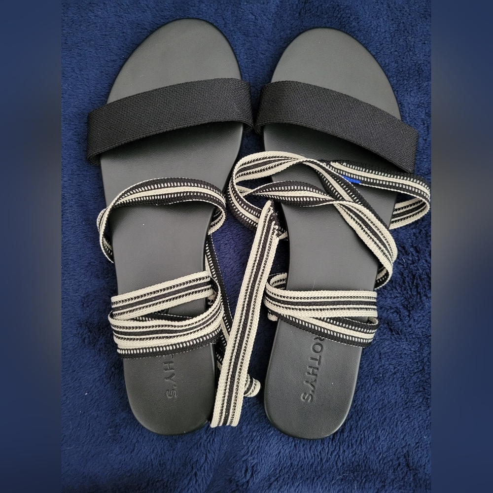 Rothy's Black Wrap Sandal - 10